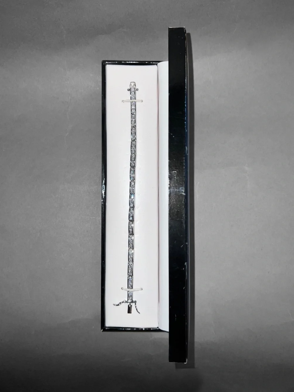 Cubic Zircon Silver-tone Bracelet